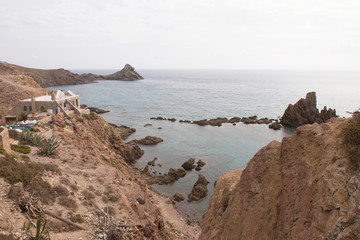 Fototapeta na wymiar Cabo de Gata rochers. Espagne