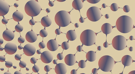 abstract bubbles field in retro sepia shades