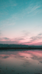 Fototapeta premium calm sunset over lake