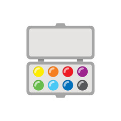 Paints icon. Vector object with flat style.