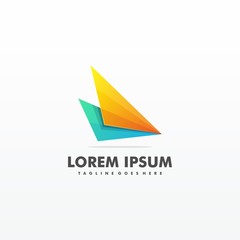 Origami Airplane Illustration Vector Template