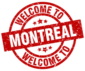 welcome to Montreal red stamp