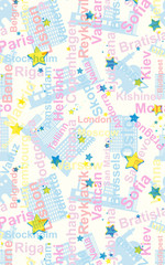 Backgrounds of the names of the capitals of Europe