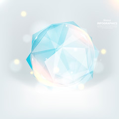 Cristal ice. Vector illustration for your business presentation