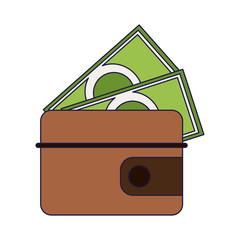 Wallet with moeny symbol