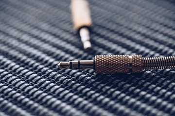 Naklejka premium 3.5 mm gold plated music jack connector