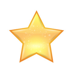 Single Realistic shining star icon. Vector illustration.
