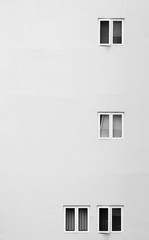 black and white window on wall design