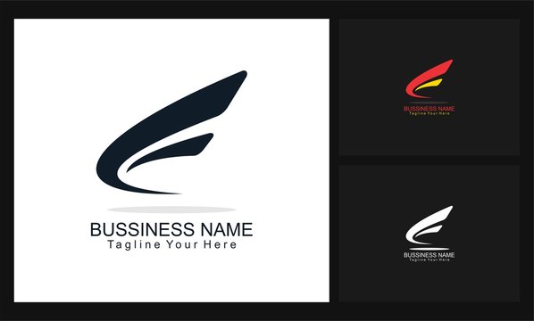 abstract wing icon bussiness logo.