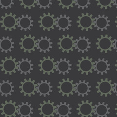 Cogwheel vector pattern on a dark background