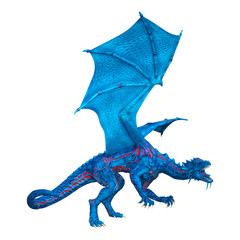 Fototapeta premium 3D Rendering Fairy Tale Dragon on White