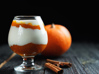 Homemade pumpkin parfait