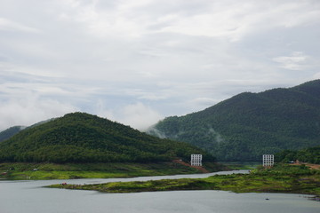 Fototapeta na wymiar Amazing view of lake. Beauty of nature concept background.