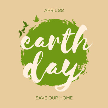 Earth day vector poster