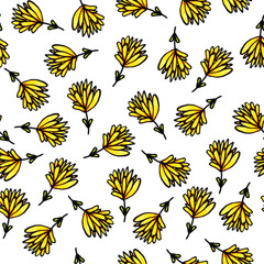 Seamless pattern of flowers. Print for fabric and other surfaces.