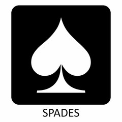 Spades suit icon illustration