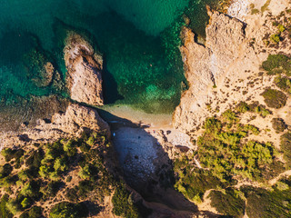 Small hidden beach on Thassos Island
