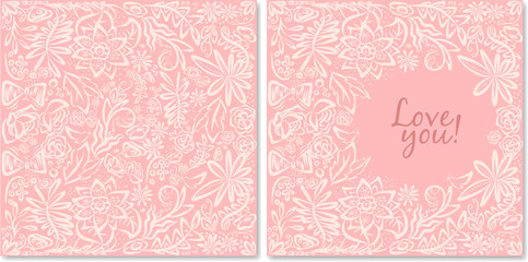 Romantic floral card