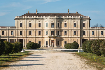 Fototapeta na wymiar SANTA MARIA DI SALA, IT - March 30, 2019: View of Villa Farsetti in Santa Maria di Sala near Venice Italy