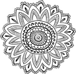 Mehendi floral pattern.