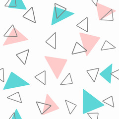 Geometrisch naadloos patroon met driehoeken. Meisjesprint.