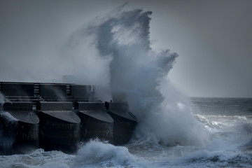 Europe, UK, england, Sussex, Brighton stormy marina