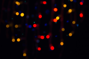 Abstract Christmas background. Blurred background with lights