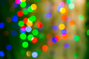 Abstract Christmas background. Blurred background with lights