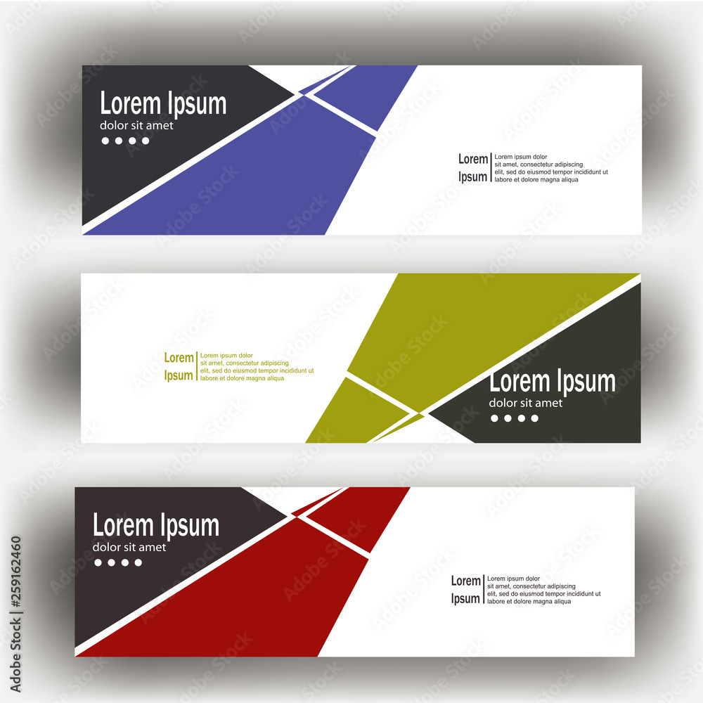 Wall mural abstract geometric design banner web template. banner web design vector template