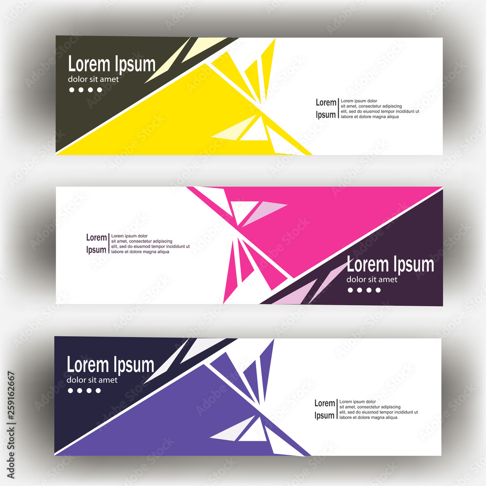 Wall mural abstract geometric design banner web template. banner web design vector template