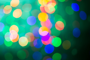 Abstract Christmas background. Blurred background with lights