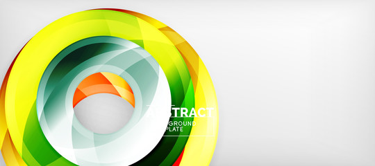Fototapeta premium Glossy circles geometric background