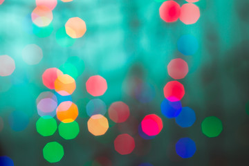 Abstract Christmas background. Blurred background with lights
