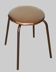 brown metal chair on a white background. isolate on gray background