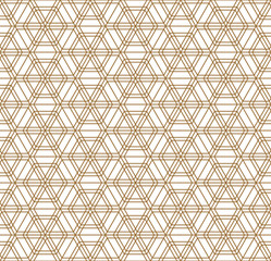 Japanese seamless pattern in style woodwork kumiko ornament.