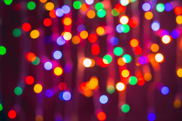 Abstract Christmas background. Blurred background with lights
