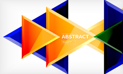 Tech futuristic geometric 3d shapes, minimal abstract background