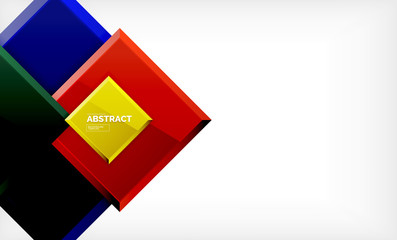 Geometric abstract background, modern square design