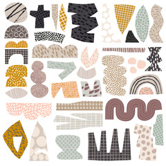 Paper cut collage modern creative kit