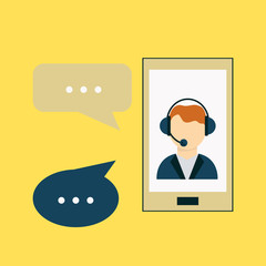 Phone call button on smartphone screen. Hand holding smartphone, finger touching screen. Answer the call. Modern concept for web banners, web sites, infographics. Flat design vector illustration.