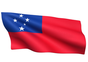 サモア 国旗 比率1:2