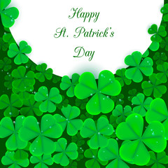 St. Patrick`s day background. Place for text. Vector Illustration