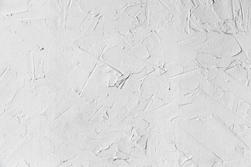 White concrete wall with plastering