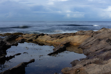 rock coast of the sea