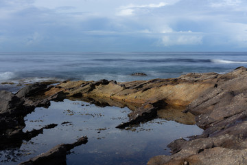 rock coast of the sea