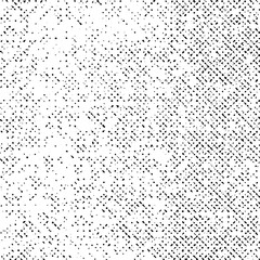 Black Abstract Grunge Texture, Dotted Vector on White Background, Halftone Grungy Design