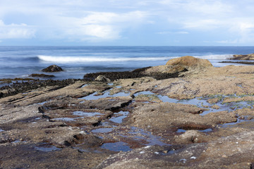 rock coast of the sea
