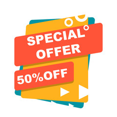 Sale banner template design, poster, This Weekend Special Buy 2 Get 1 Free. Vector illustration. Store label. Communication poster - Vector