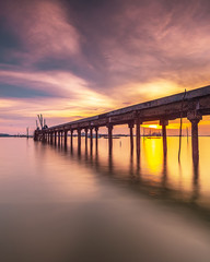 Obraz premium Wonderful Sunset photo at batam bintan indonesia