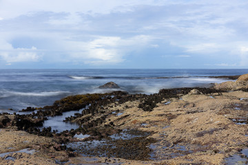 rock coast of the sea